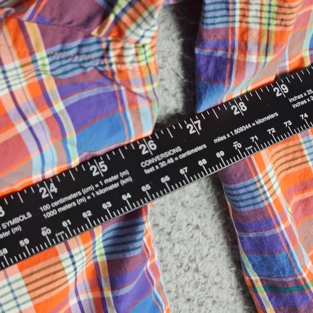 Ralph Lauren Plaid Shirt Mens 2XL Pony Logo‎ Custom Fit LS Button Down Colorful